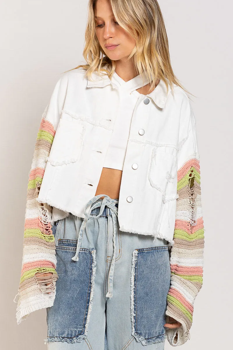 Alexandra - Patchwork Knit Jacket