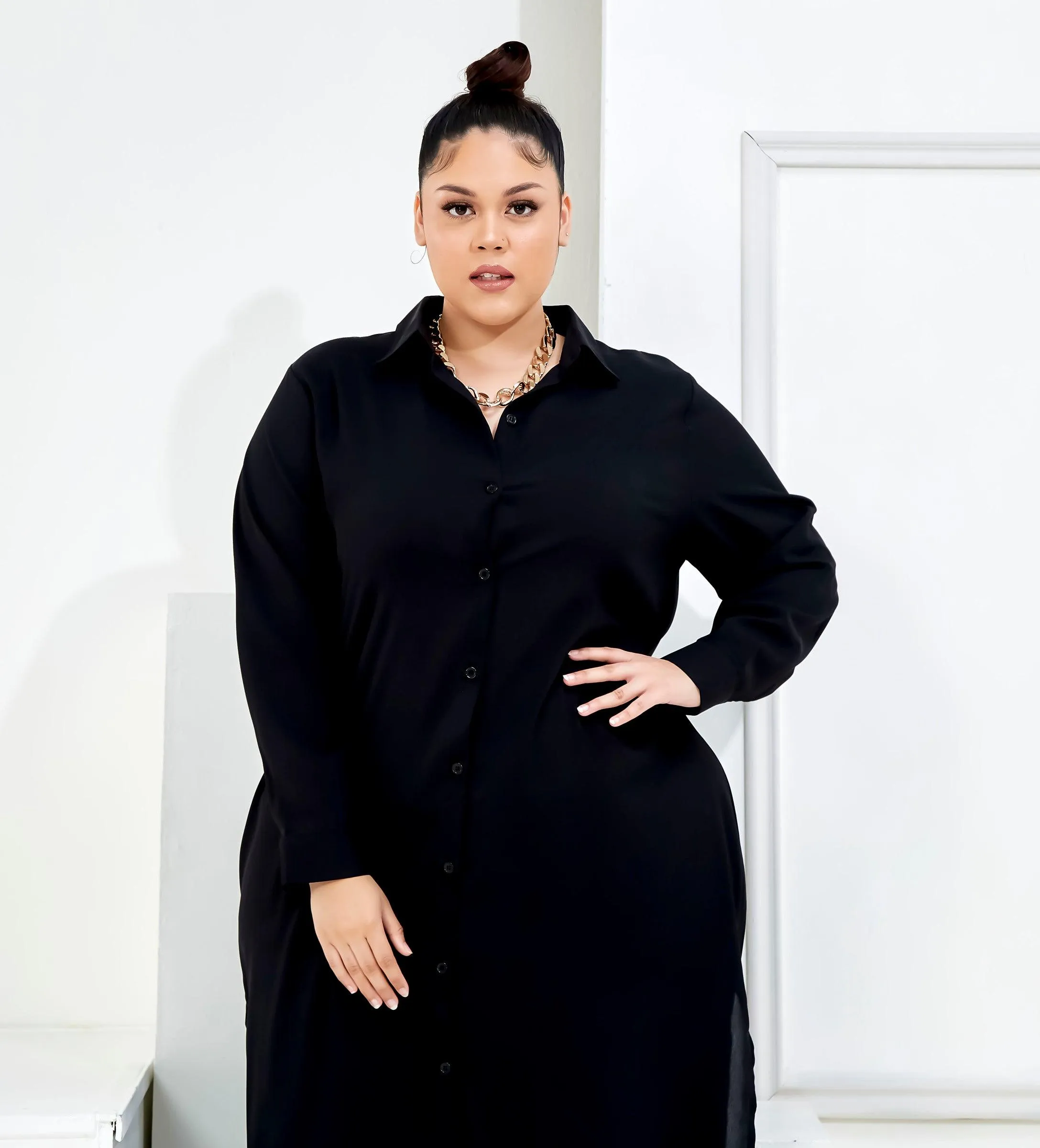 Curva Bf Shirt Dress - Nude Palette Series