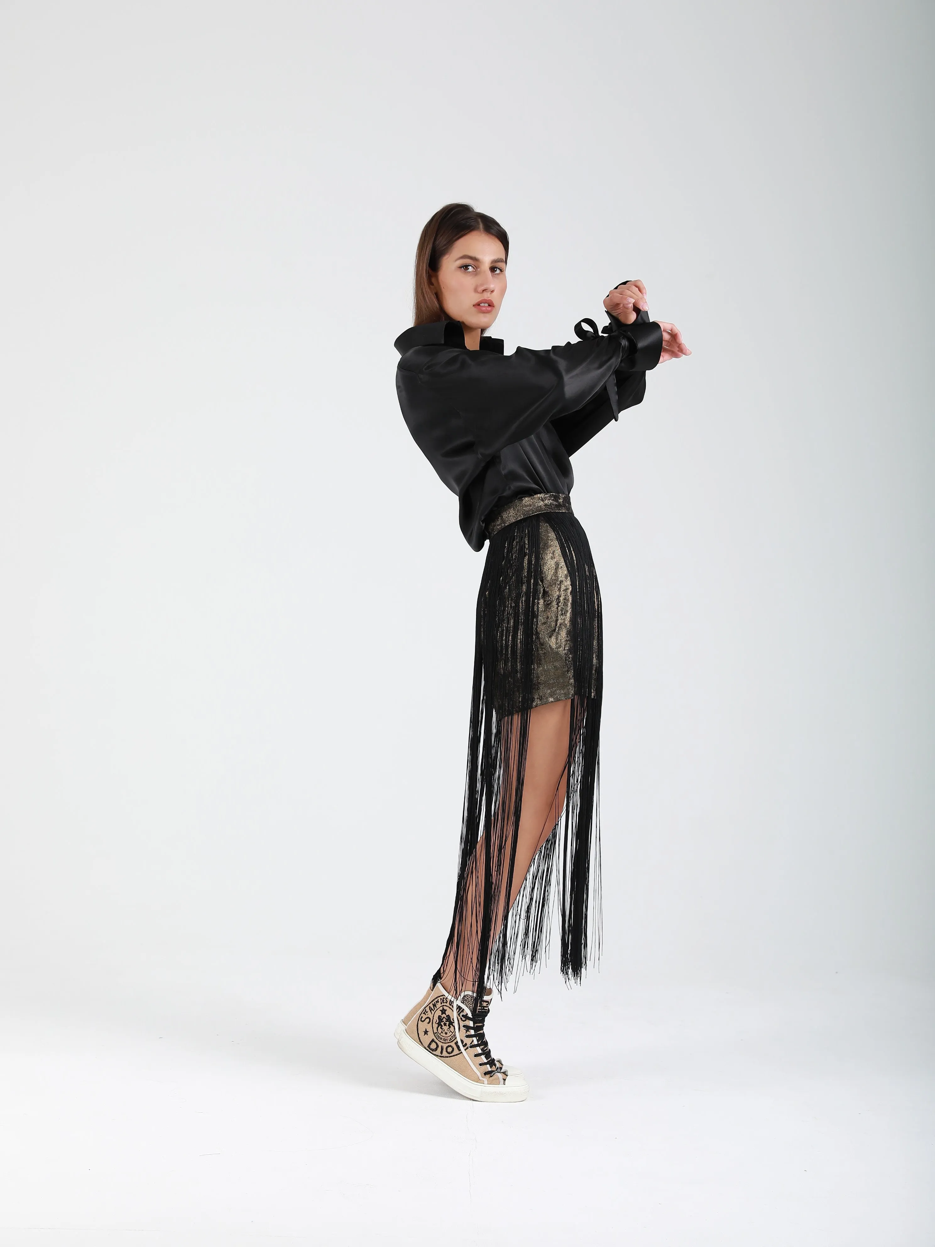 Kinetic Fringed Skirt