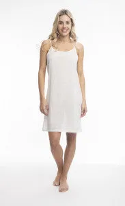 ORIENTIQUE Long Cotton Dress Slip WHITE
