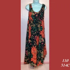 Rainbow Jo Sundress Resort Wear Floral Print Midi Dress - 110 - 314C