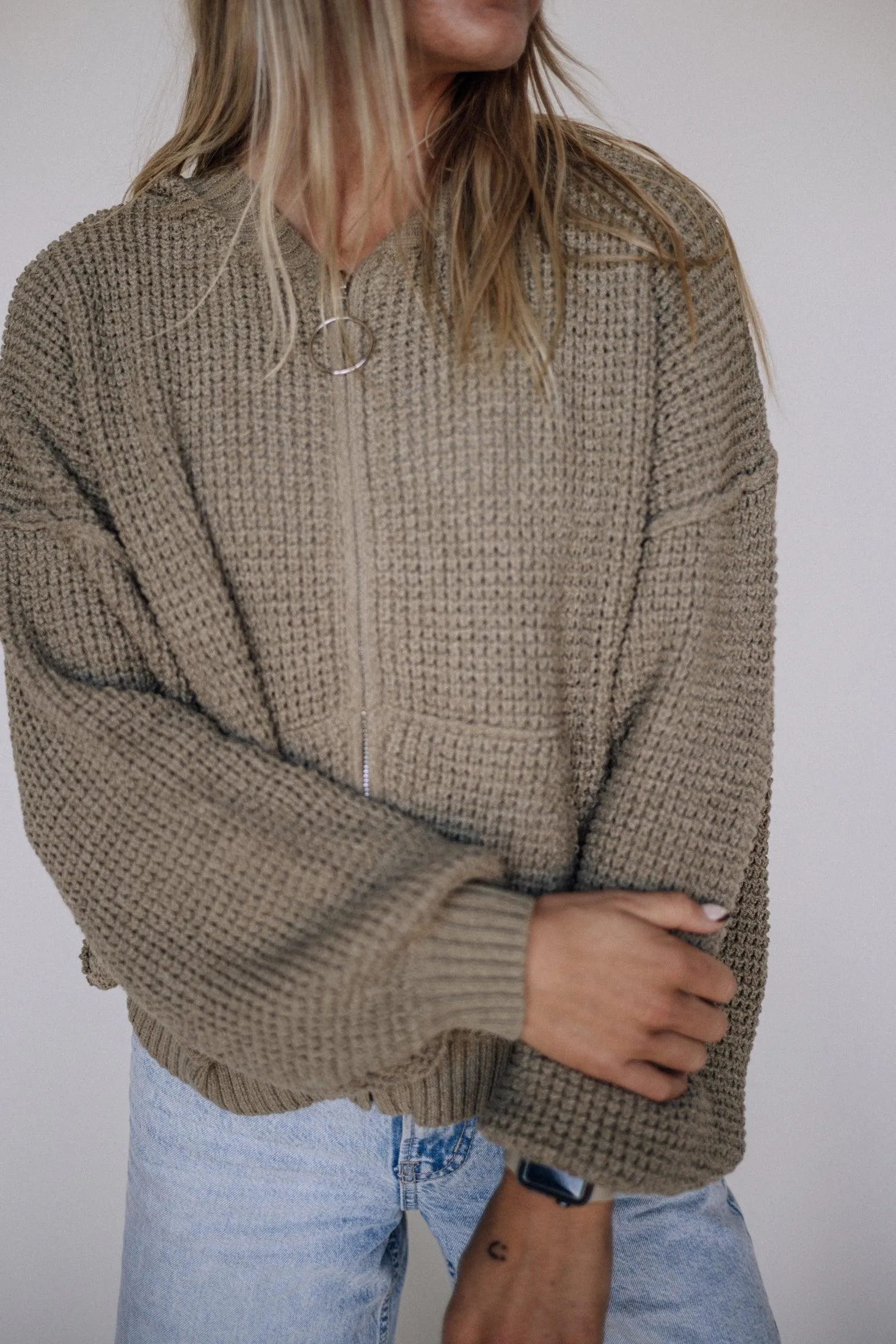 Sarah Sweater Jacket in Olive