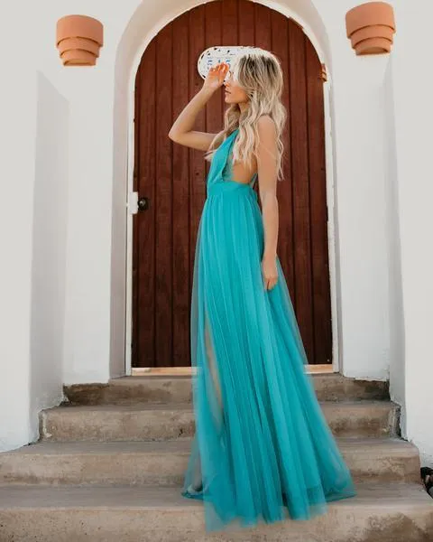 Solid Color Sleeveless Sling Mesh Gauze Midi Skirt