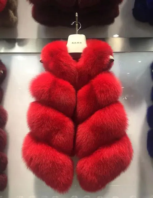 Tatyana Furclub 100% Real Natural Fur Vest,Luxury Women Winter Fashion Fur Furry vest,Fox Fur Vest Coat Female,Fur Coat Vest